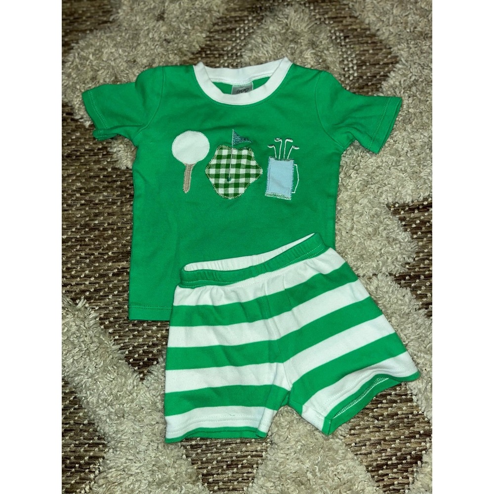 Boys golf appliqué‎ pjs